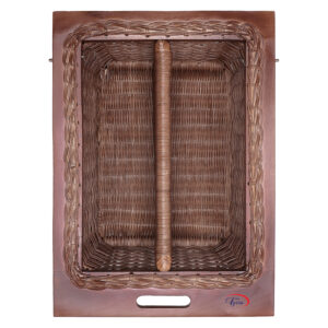 Wicker Basket Dark Brown Color With One Partition