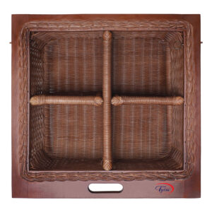 Tysra Wooden Wicker Basket