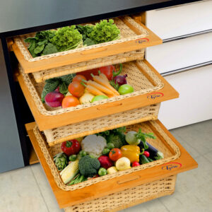 Wicker Basket For Modular Kitchen Natural Cane Wicker Basket