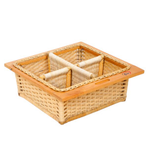 Wicker Basket Natural Cane for Modular Kitchen with Partitions